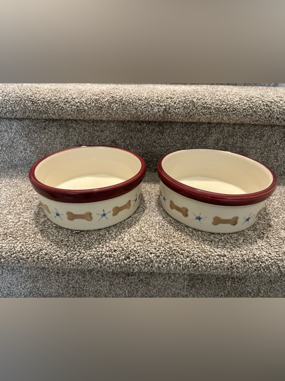 Starbucks Hartstone Pottery Dog Bowls